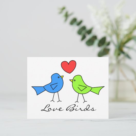 かわいい愛鳥 ポストカード (スタンド正面)