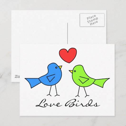 かわいい愛鳥 ポストカード (正面/裏面)