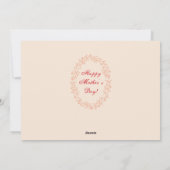 かわいい感傷的引用文記念撮影マザーズの日 シーズンカード (裏面)