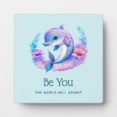 かわいい感動的イルカの写真で引用文しよう フォトプラーク (正面)