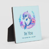 かわいい感動的イルカの写真で引用文しよう フォトプラーク (正面)