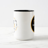 かわいい感動的ハチ愛好家ワードアート ツートーンマグカップ (中央)