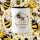 かわいい感動的ハチ愛好家ワードアート ツートーンマグカップ