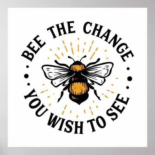 かわいい感動的ハチ愛好家ワードアート ポスター (正面)