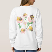 かわいい感動的ビーの種類 – 巻き戻し スウェットシャツ (裏面)