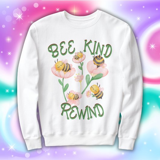 かわいい感動的ビーの種類 – 巻き戻し スウェットシャツ