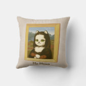 かわいい感動的モナリサキャットパン クッション (裏面)