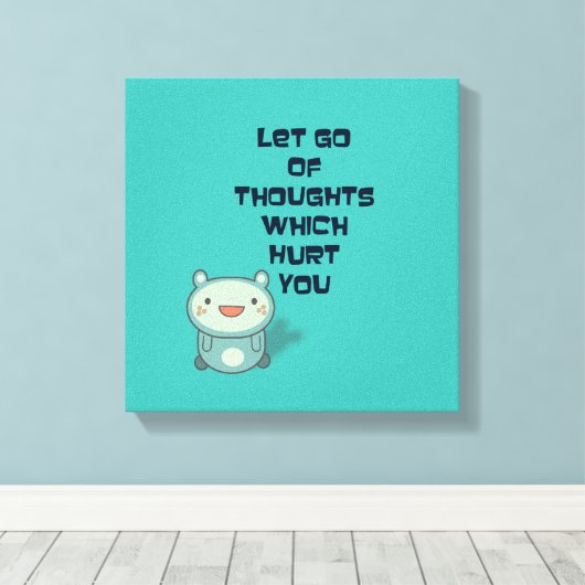 かわいい感動的励ましの引用文 キャンバスプリント (インサイチュ (ウッドフロア))