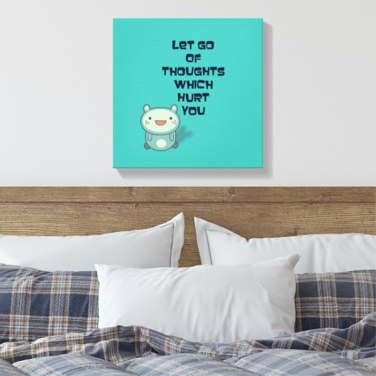 かわいい感動的励ましの引用文 キャンバスプリント (インサイチュ (寝室))