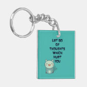 かわいい感動的励ましの引用文 キーホルダー (正面左)