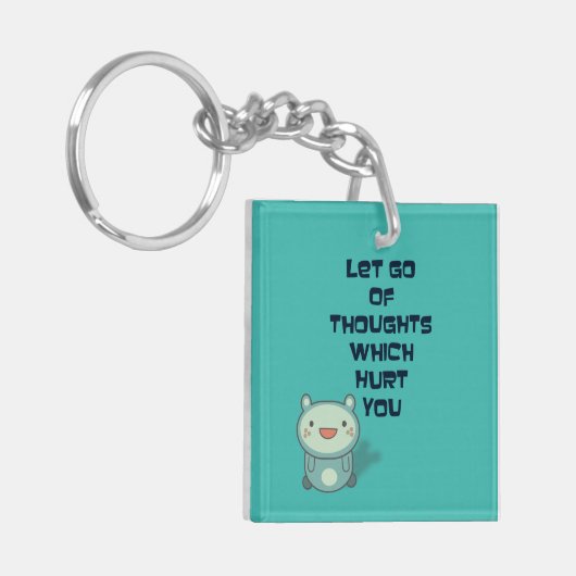 かわいい感動的励ましの引用文 キーホルダー (正面左)