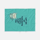 かわいい感動的励ましの引用文 フリースブランケット (正面(横))