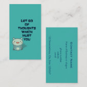 かわいい感動的励ましの引用文 名刺 (正面/裏面)