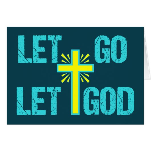 かわいい感動的引用文レッツゴッドカード (正面横)