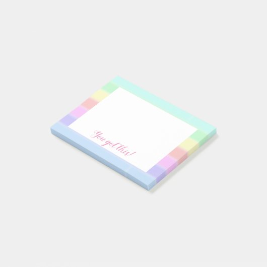 かわいい感動的"ストライプのなこの"虹を得ました ポストイット (アングル)