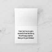 かわいい感謝していハムスターユーあいさつカード カード (内部)