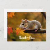 かわいい感謝していハムスターユー葉書 ポストカード (正面/裏面)