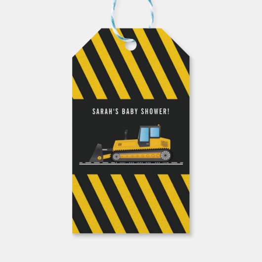 かわいい感謝のギフトラベルの下の建築テーマ ギフトタグ (裏面)