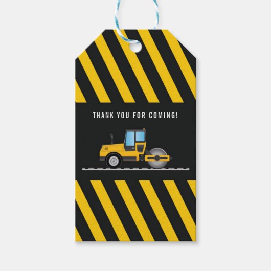 かわいい感謝のギフトラベル建築子供パーティー ギフトタグ (正面)