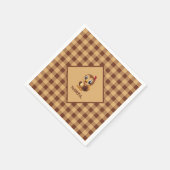 かわいい感謝の感謝祭の七面鳥 スタンダードカクテルナプキン (角)