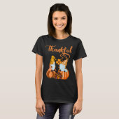 かわいい感謝の格言で秋やハロウィーン Tシャツ (正面フル)
