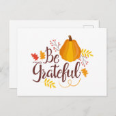 かわいい感謝の言葉アート  ポストカード (正面/裏面)