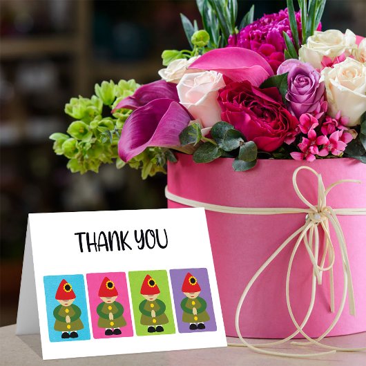 かわいい感謝を伝えるノームのカード サンキューカード