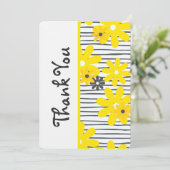 かわいい感謝カード 花柄の感謝のメモ サンキューカード (スタンド正面)