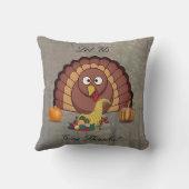 かわいい感謝与え感謝してい祭にしよう クッション (裏面)