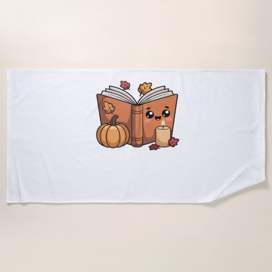 かわいい感謝本クラシックTシャツ ビーチタオル (正面)