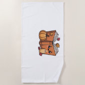かわいい感謝本クラシックTシャツ ビーチタオル (正面)