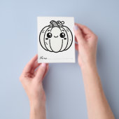 かわいい感謝祭かぼちゃのカラーリングページ チラシ (手)