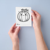 かわいい感謝祭のカラーページ チラシ (手)