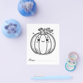 かわいい感謝祭のカラーページ チラシ (シングル)