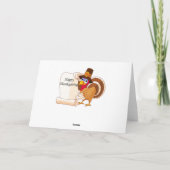 かわいい感謝祭のトルコ シーズンカード (裏面)