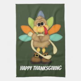 かわいい感謝祭の七面鳥の休日の台所タオル キッチンタオル