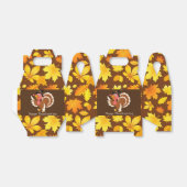 かわいい感謝祭の七面鳥の名前のメッセージを追加 フェイバーボックス (折り畳みなし)