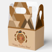 かわいい感謝祭の七面鳥の名前のメッセージを追加 フェイバーボックス (オープン)