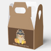 かわいい感謝祭の七面鳥の名前のメッセージを追加 フェイバーボックス (オープン)