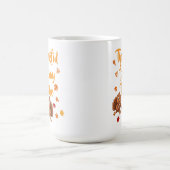 かわいい感謝祭の七面鳥の家族 コーヒーマグカップ (中央)