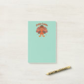 かわいい感謝祭の七面鳥の漫画 - 「ギャーギャー鳴け」 ポストイット (デスク上)