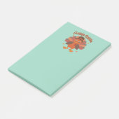 かわいい感謝祭の七面鳥の漫画 - 「ギャーギャー鳴け」 ポストイット (アングル)