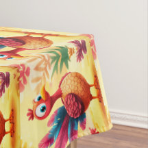 かわいい感謝祭の七面鳥テーブルクロス