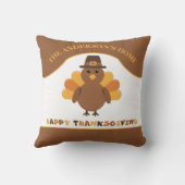 かわいい感謝祭の七面鳥 クッション (裏面)