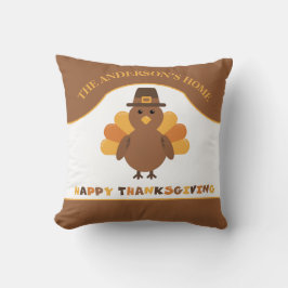 かわいい感謝祭の七面鳥 クッション