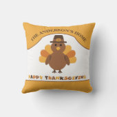 かわいい感謝祭の七面鳥 クッション (裏面)