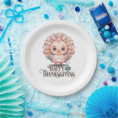かわいい感謝祭の七面鳥 ペーパープレート (パーティー)