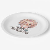 かわいい感謝祭の七面鳥 ペーパープレート (アングル)