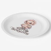 かわいい感謝祭の七面鳥 ペーパープレート (アングル)