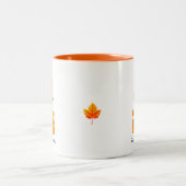 かわいい感謝祭の小人 ツートーンマグカップ (中央)